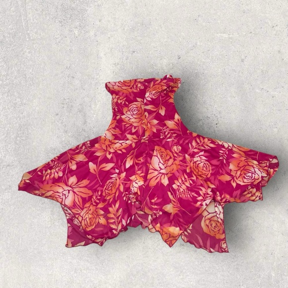 Y2K city triangles floral strapless dress - Picture 4 of 7